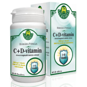 Herbária C-vitamin 1000 mg + D-vitamin 3000 NE tabletta - 60db