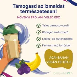 Organiqa 100% bio acai-banán vegán fehérje mix - 200g 6 Organiqa 100% bio acai-banán vegán fehérje mix - 200g - Image 3