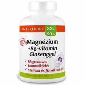 Interherb XXL Magnézium + B6-vitamin + Ginseng (Ginzeng) tabletta - 90db