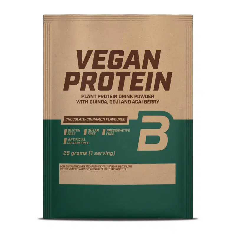 BioTech USA Vegan Protein csokoládé-fahéj - 10x25g 1 BioTech USA Vegan Protein csokoládé-fahéj – 10x25g