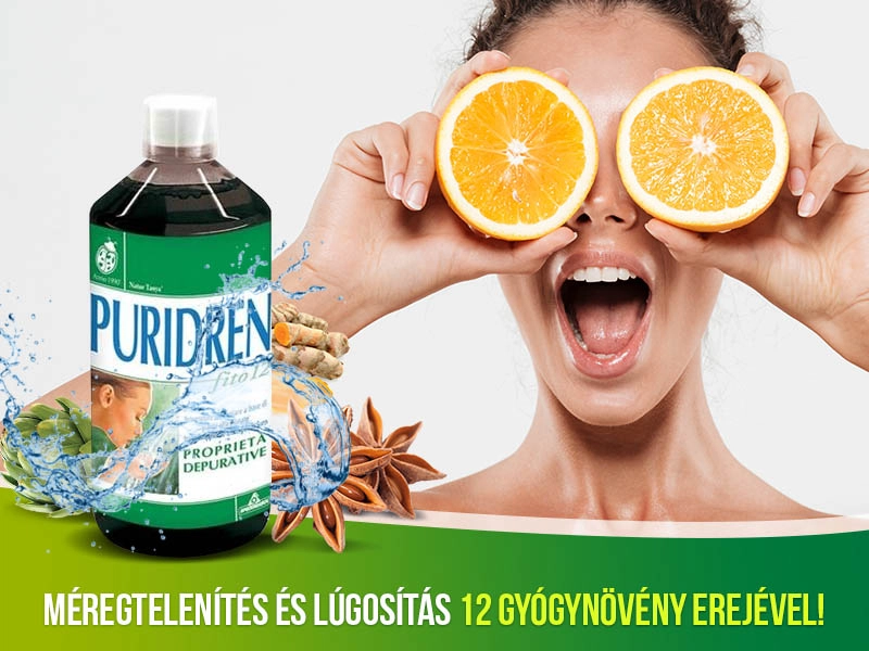Puridren - sav-bázis egyensúly és méregtelenítés, 12 gyógynövény és klorofill erejével