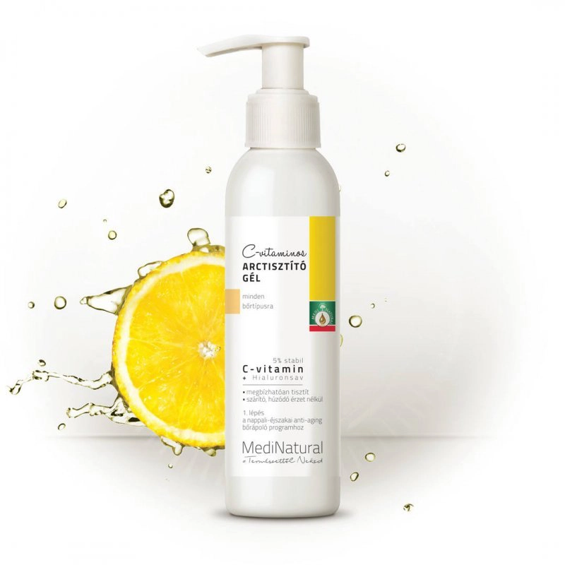 Medinatural C-vitaminos arctisztító gél - 150ml 1 Medinatural C-vitaminos arctisztító gél – 150ml