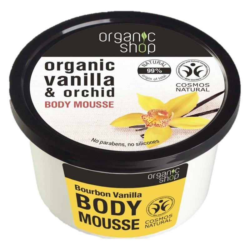 Organic Shop Testápoló mousse Bourbon vanília - 250ml 1 Organic Shop Testápoló mousse Bourbon vanília – 250ml