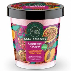 Organic Shop Tisztító testpeeling Nyári gyümölcsös jégkrém – 450ml
