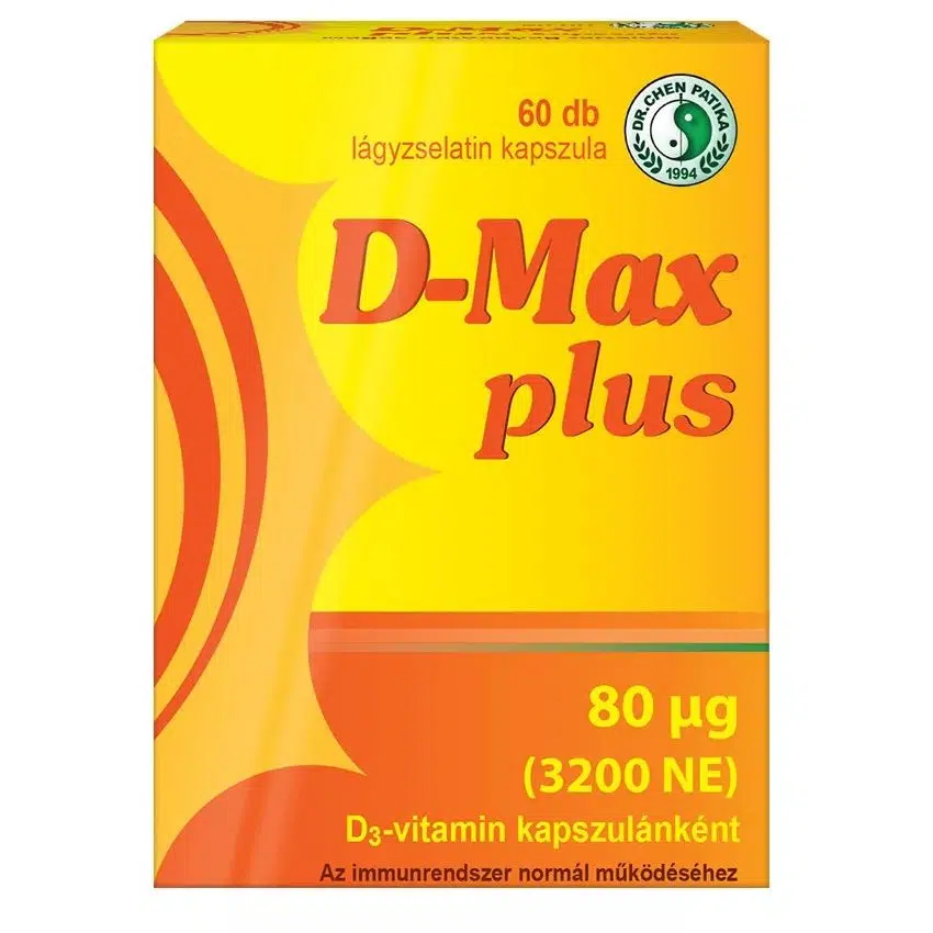 Dr. Chen D-Max Plus D3-vitamin 3200 NE kapszula - 60db 1 Dr. Chen D-Max plus D3-vitamin 3200NE kapszula - 60db