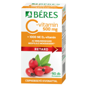Béres Retard C-vitamin 500mg + D3-vitamin 1000NE filmtabletta – 90db