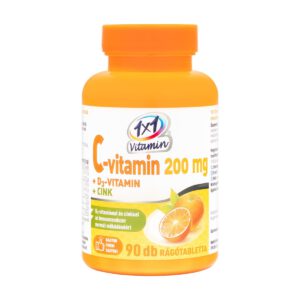 1×1 Vitamin C-vitamin + D3+Cink narancsos rágótabletta – 90db