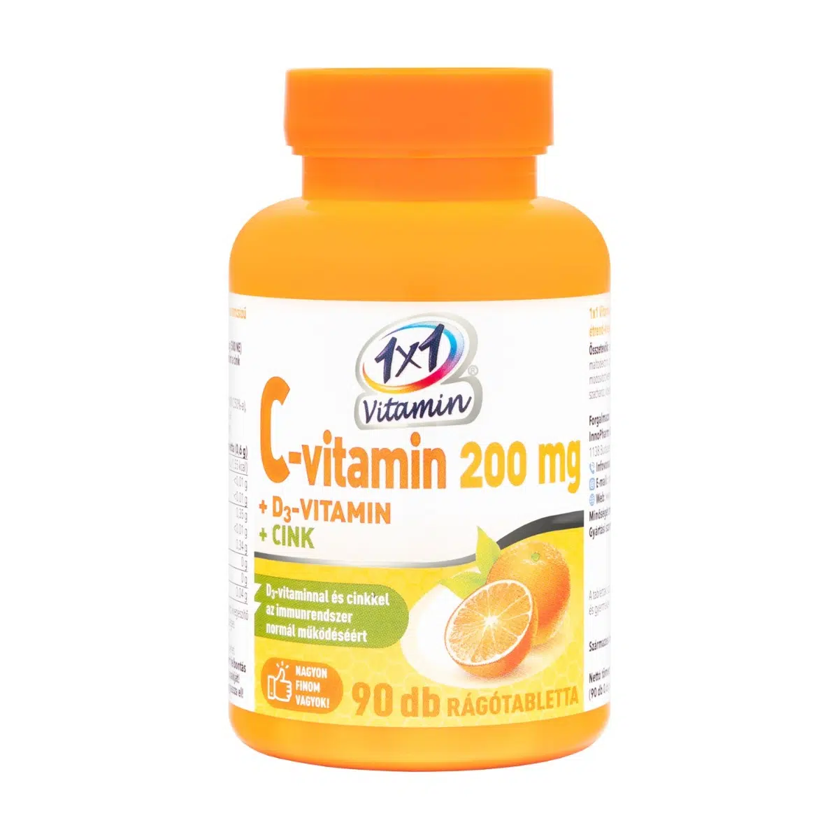 1×1 Vitamin C-vitamin + D3+Cink narancsos rágótabletta – 90db 1 1×1 Vitamin C-vitamin + D3+Cink narancsos rágótabletta – 90db
