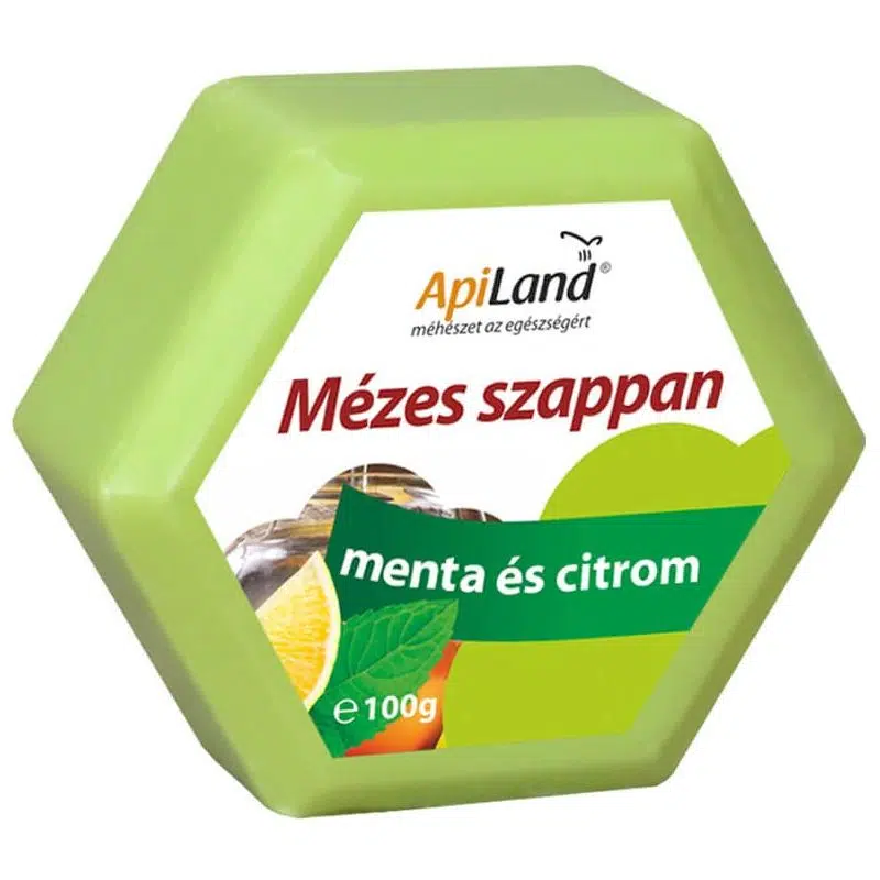 Apiland mézes, mentás, citromos szappan - 100g 1 Apiland mézes, mentás, citromos szappan - 100g