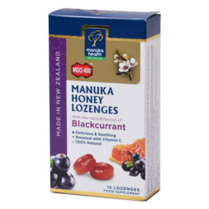 Manuka MGO 400+ mézes cukorka fekete ribizlis - 65g