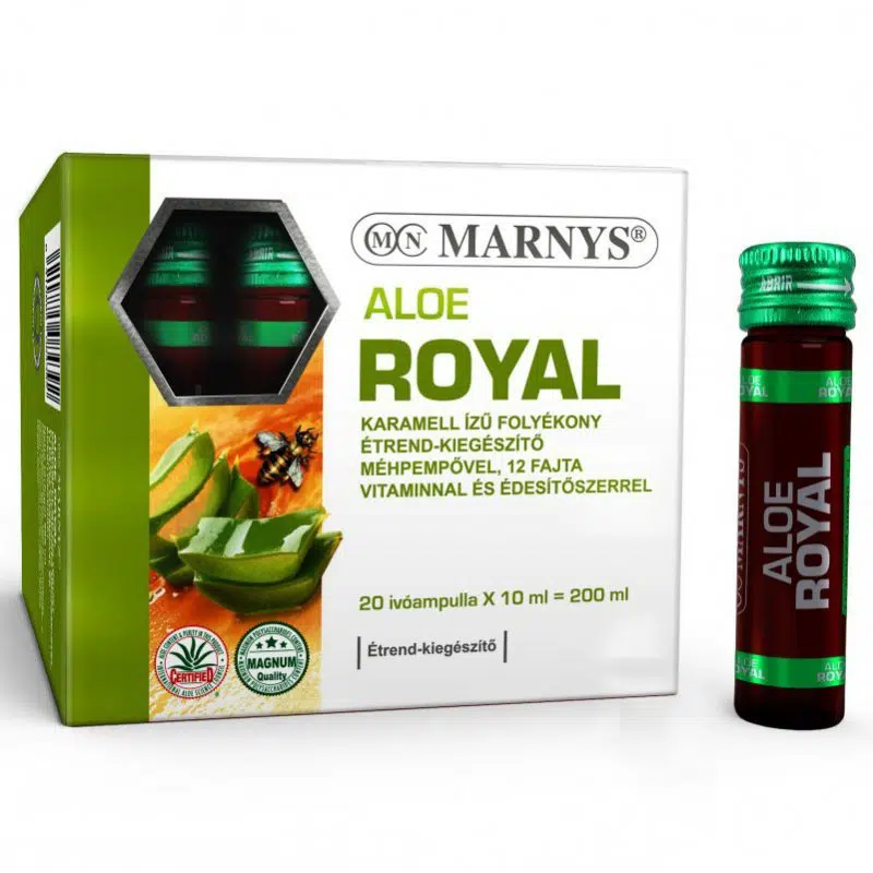 Marnys Aloe Royal ivóampulla - 20x10ml 1 marnys-aloe-royal-etrend-kiegeszito-20x10ml