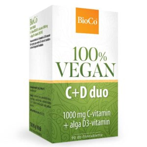 BioCo 100% VEGAN C+D Duo C-vitamin 1000mg+alga D3-vitamin filmtabletta - 90db