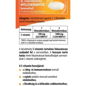 BioCo Csipkebogyós RETARD C-vitamin 500mg Családi csomag - 100db 3 BioCo Csipkebogyós RETARD C-vitamin 500mg Családi csomag - 100db - Image 2