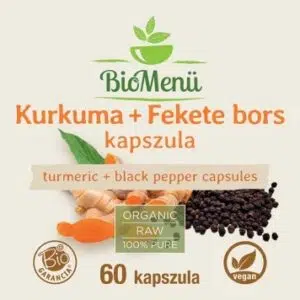 Biomenü Bio Kurkuma és Fekete bors kapszula - 60db 3 Biomenü Bio Kurkuma és Fekete bors kapszula - 60db - Image 2