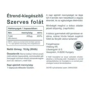Vitaking Folate 400mcg kapszula - 60db 5 Vitaking Folate 400mcg kapszula - 60db - Image 3
