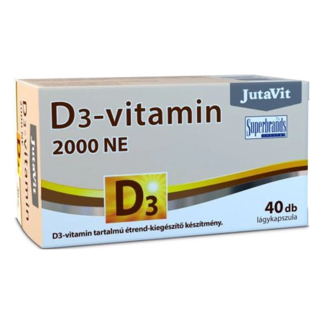 JutaVit D3-vitamin 2000NE lágyzselatin kapszula - 40db 1 JutaVit D3-vitamin 2000NE lágyzselatin kapszula - 40db