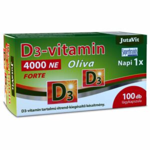 JutaVit Olíva D3-vitamin 4000NE Forte lágyzselatin kapszula - 100db