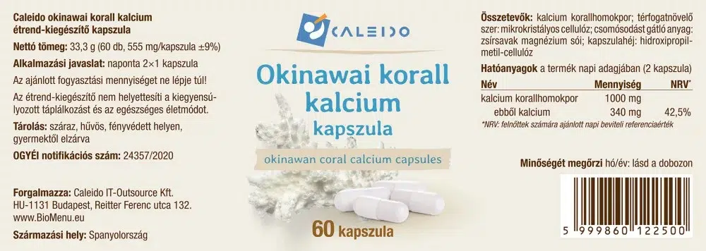 Caleido OKINAWAI Korall Kalcium kapszula - 60db 2 Caleido OKINAWAI Korall Kalcium kapszula - 60db - Image 2
