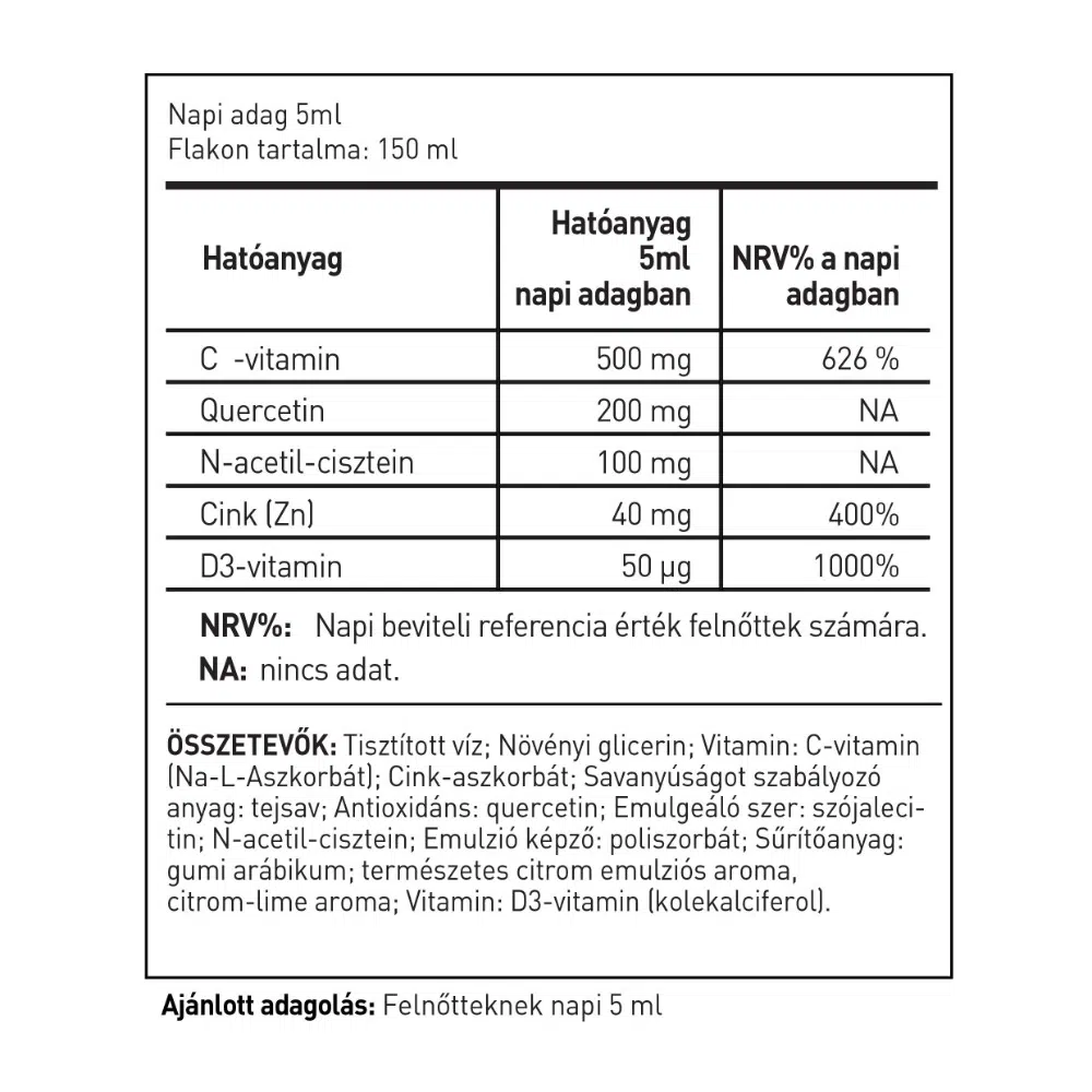 ImmunPro Liposzómás Immunerősítő Emulzió citrom-lime ízesítésben - 150ml 2 ImmunPro Liposzómás Immunerősítő Emulzió citrom-lime ízesítésben - 150ml - Image 2