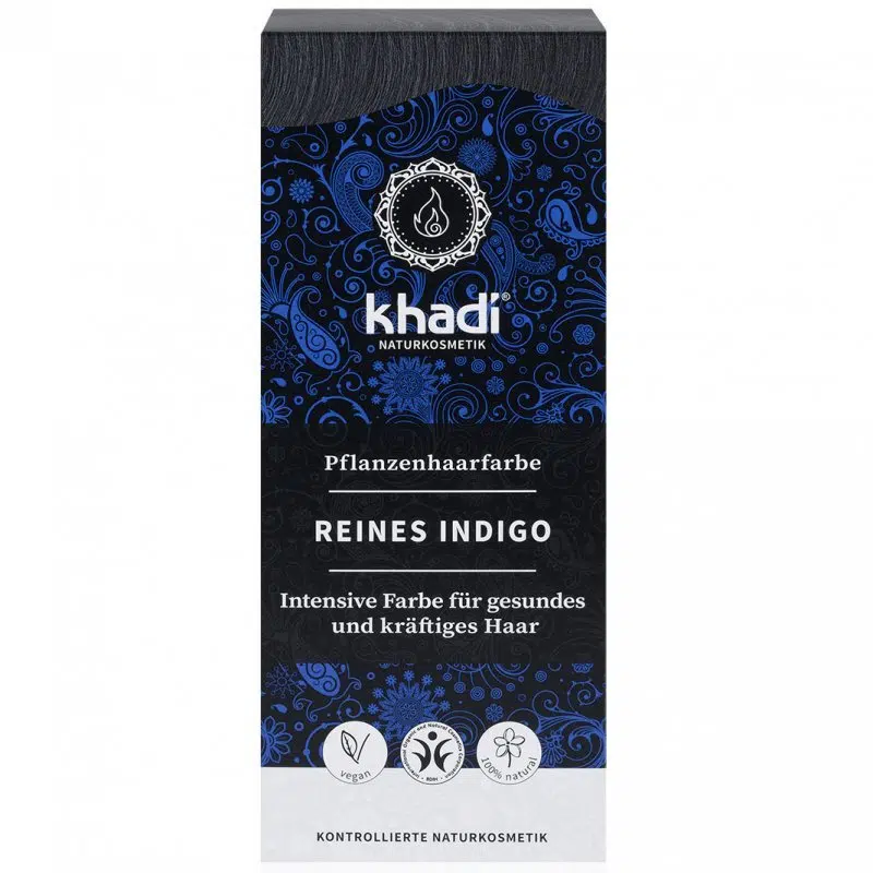 Khadi Hajfesték por kékesfekete - 100% Indigó-tartalommal - 100g 1 Khadi Hajfesték por kékesfekete - 100% Indigó-tartalommal - 100g