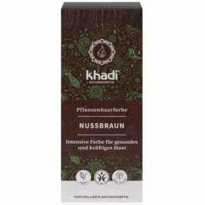 Khadi Hajfesték por - mogyoróbarna - 100g