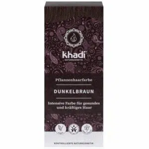 Khadi Hajfesték por - sötétbarna - 100g