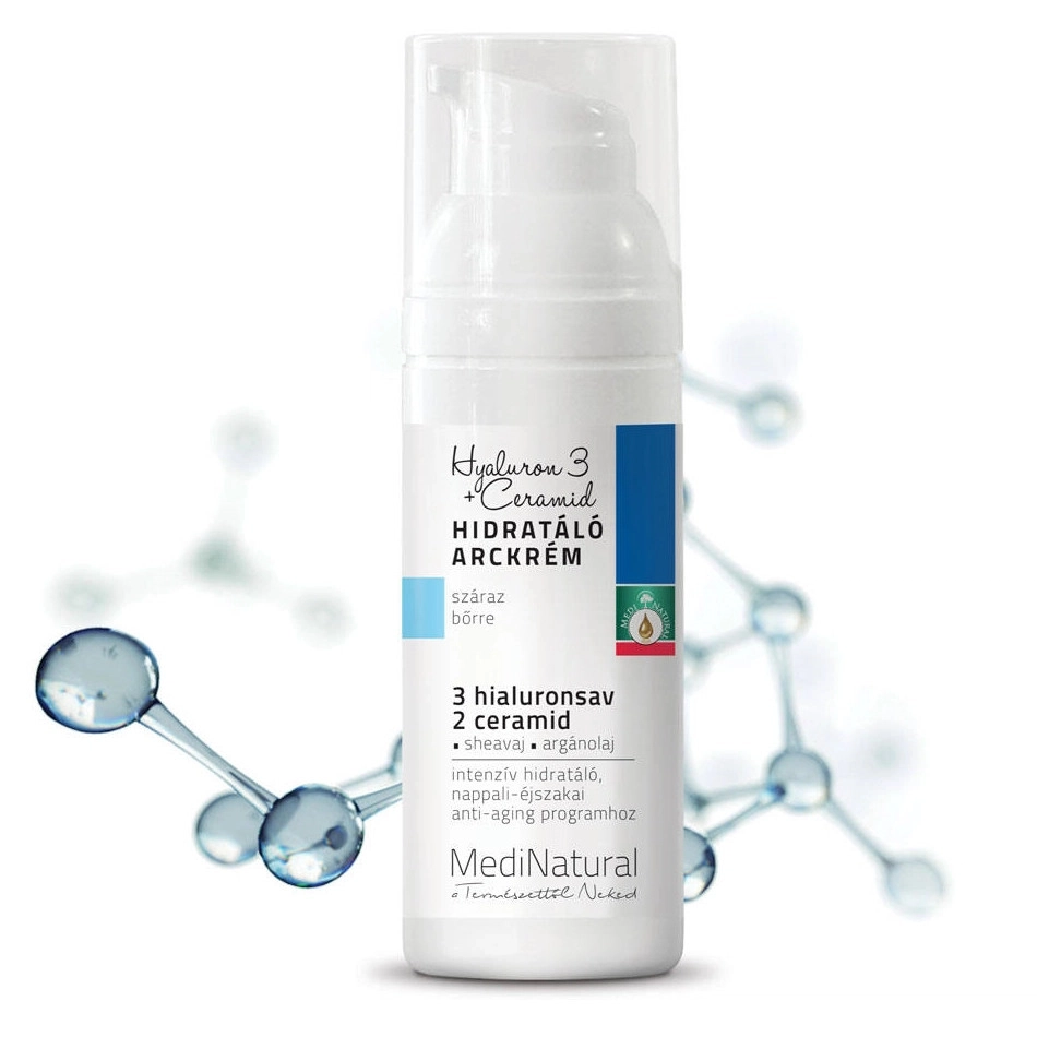 Medinatural Hyaluron 3 + Ceramid hidratáló arckrém - 50ml 1 Medinatural Hyaluron 3 + Ceramid hidratáló arckrém - 50ml