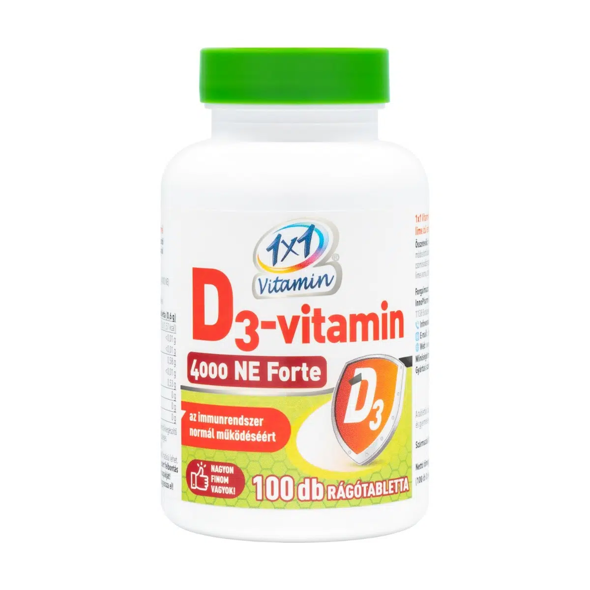 1x1 Vitamin D3-vitamin 4000NE Forte rágótabletta - 100db 1 1x1 Vitamin D3-vitamin 4000NE Forte rágótabletta - 100db