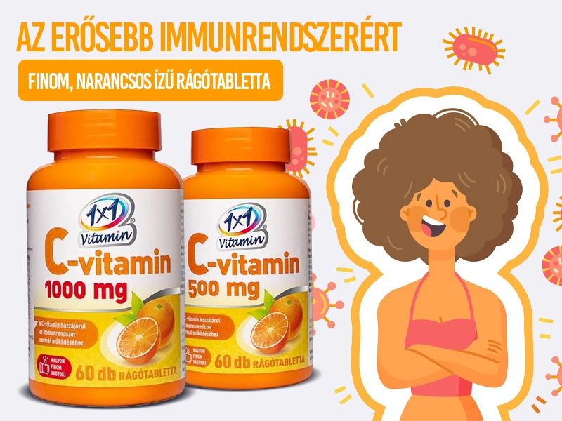 Erősítse immunitását a finom, narancsos ízű 1x1 Vitamin C-vitamin rágótablettákkal!
