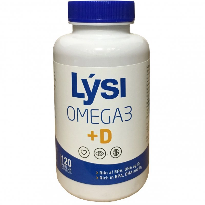 Lysi Omega-3 + D-vitamin kapszula - 120db 1 Lysi Omega-3 + D-vitamin kapszula - 120db