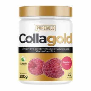 Pure Gold CollaGold Marha és Hal kollagén italpor hialuronsavval málna - 300g
