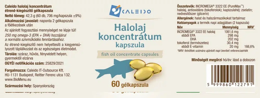 Caleido Halolaj koncentrátum 530mg gélkapszula - 60db 2 Caleido Halolaj koncentrátum 530mg gélkapszula - 60db - Image 2