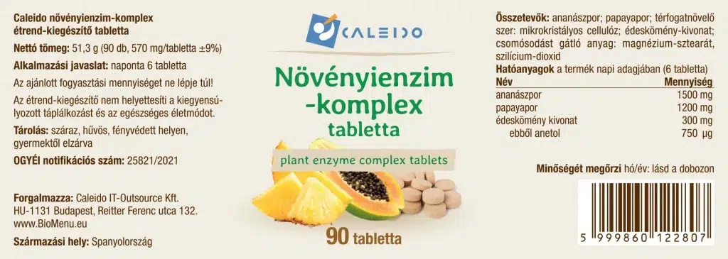 Caleido Növényienzim-komplex tabletta - 90db 2 Caleido Növényienzim-komplex tabletta - 90db - Image 2