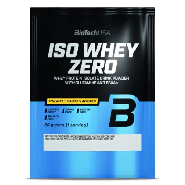 BioTech USA IsoWhey ZERO ananász-mangó - 10x25g 1 BioTech USA 100% IsoWhey ZERO Lactose Free ananász-mangó - 10x25g