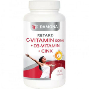 Damona C+D+Cink RETARD C-vitamin 1000mg + D3-vitamin 400NE tabletta - 100db