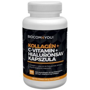 Biocom Kollagén + C-vitamin + Hialuronsav kapszula - 100db