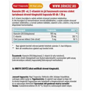 Dr. Herz Koenzim Q10 Ubiquinone 100mg kapszula - 60db 3 Dr. Herz Koenzim Q10 Ubiquinone 100mg kapszula - 60db - Image 2