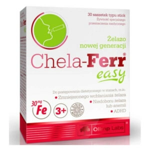 Olimp Labs Chela-Ferr easy málna ízű por - 30 tasak