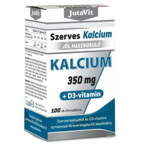 JutaVit Szerves Kalcium 350mg +D3 vitamin filmtabletta - 100db