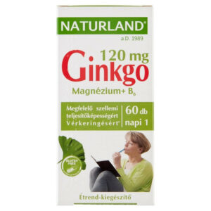Naturland Ginkgo 120mg komplex + Mg + B6-vitamin kapszula - 60db