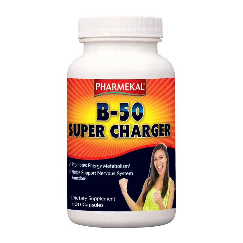 Pharmekal B-50 Super Charger B-vitamin komplex kapszula - 100db 1 Pharmekal B-50 Super Charger B-vitamin komplex kapszula - 100db