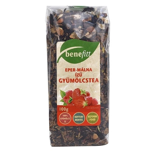 Interherb Benefitt Eper-málna ízű gyümölcstea - 100g 1 Interherb Benefitt eper-málna ízű tea - 100g