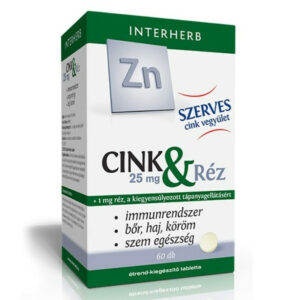 Interherb Szerves Cink & Réz tabletta - 60db