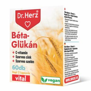 Dr. Herz Béta-Glükán+Szerves Cink, Szelén+C-vitamin kapszula - 60db