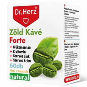 Dr. Herz Zöld Kávé Forte + C-vitamin + Glükomannán kapszula - 60db