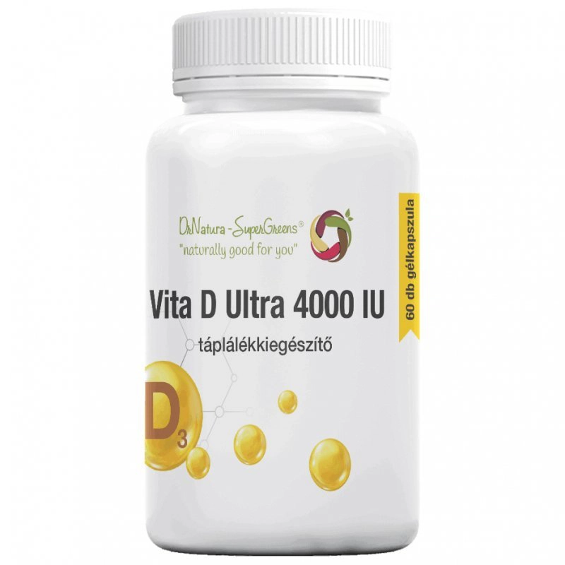 SuperGreens Vita D Ultra - D-vitamin 4000NE gélkapszula - 60db 1 SuperGreens Vita D Ultra - D-vitamin 4000NE gélkapszula - 60db