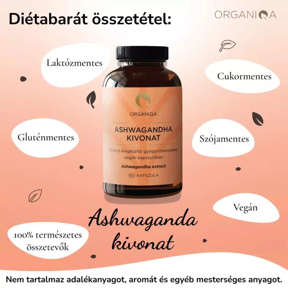 Organiqa Ashwagandha kivonat kapszula - 60db 3 Organiqa Ashwagandha kivonat kapszula - 60db - Image 3