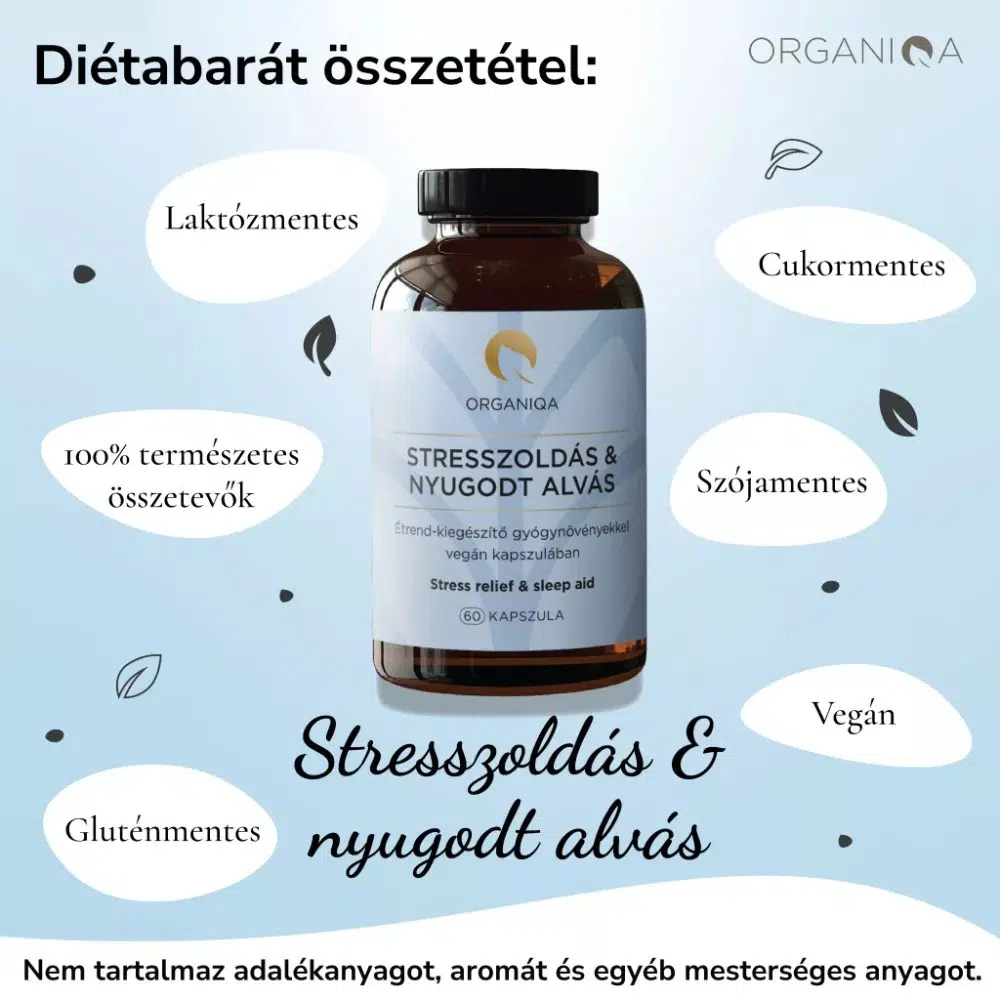 Organiqa Stresszoldás és nyugodt alvás kapszula - 60db 3 Organiqa Stresszoldás és nyugodt alvás kapszula - 60db - Image 3