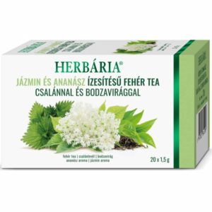 Herbária Jázmin és ananász ízesítésű fehér tea csalánnal és bodzavirággal - 20 filter