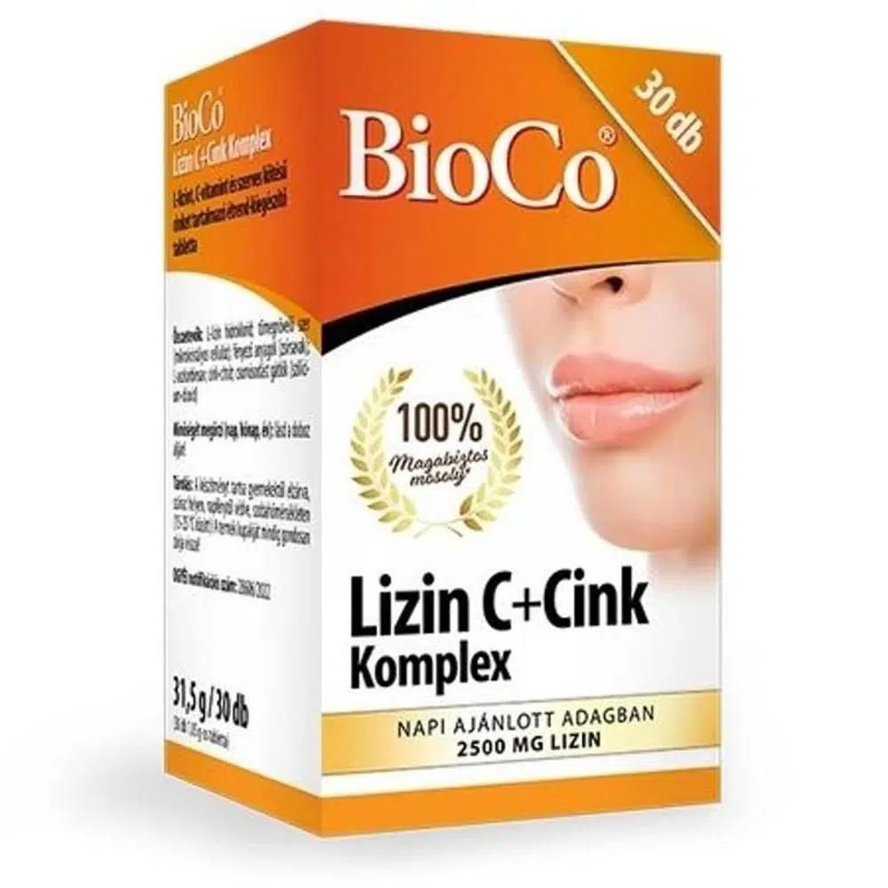BioCo Lizin C+Cink Komplex tabletta - 30db 1 BioCo Lizin C+Cink Komplex tabletta - 30db